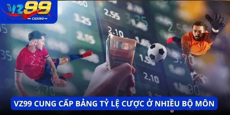 Thể thao 2 Nền tảng cung cấp bảng tỷ lệ cược ở nhiều bộ môn thể thao
