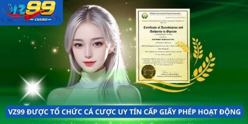 Nhà cái được tổ chức cá cược uy tín cấp giấy phép hoạt động